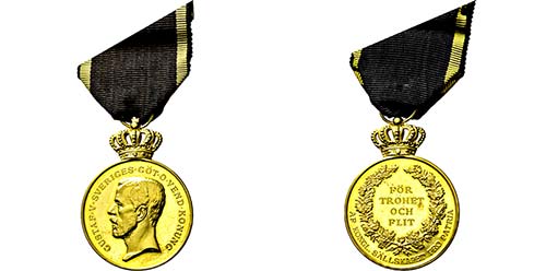 Gustav V. 1907-1950, Goldmedaille ... 