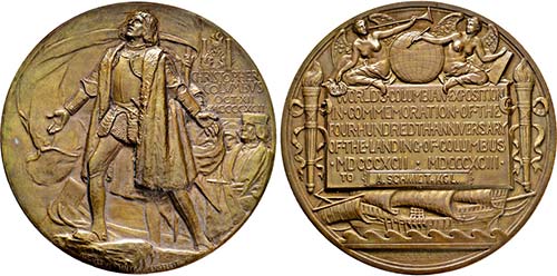 Bronzegußmedaillon 1893 (Stempel ... 
