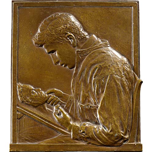 Eins. Bronzegußplakette 1904 ... 