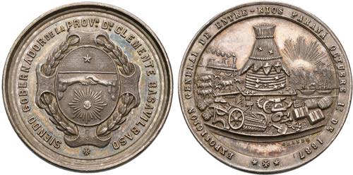 ARGENTINIEN   Medaille 1887 und ... 