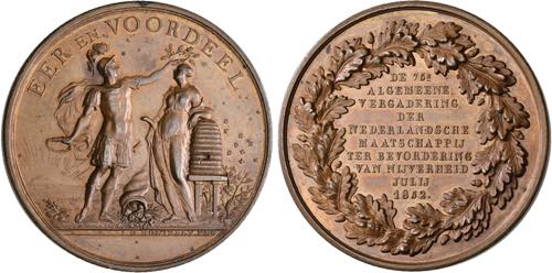 NIEDERLANDE   Bronzemedaille 1852 ... 