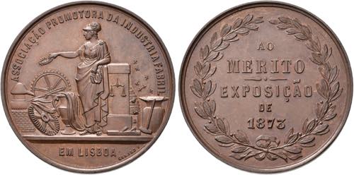 PORTUGAL   Bronzemedaille 1873 ... 