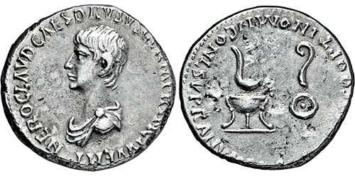 NERO. 54-68, Als Caesar.Denar. ... 