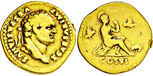 TITUS. 79-81, Aureus. Als Caesar. ... 