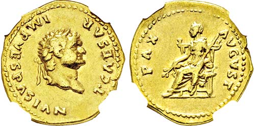 TITUS. 79-81, Aureus. Als Caesar. ... 