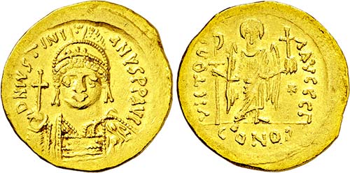 JUSTINIANUS I. 527-565, Solidus. ... 