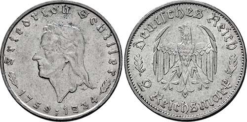 Stuttgart.2 Reichsmark 1934 F (vz) ... 