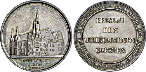 BRESLAU, STADT   - Medaille 1845 ... 