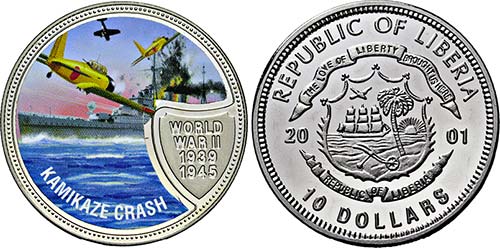LIBERIA   - 10 Dollars 2001 . 12 ... 
