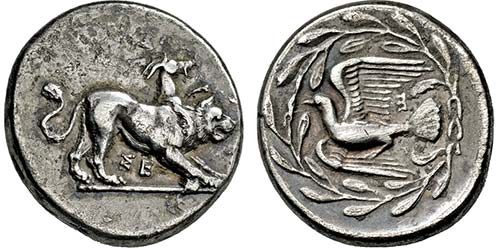 Stater. 431-400. Chimaira r. Rs: ... 