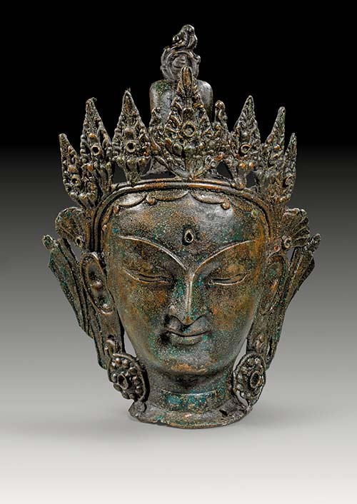 Kopf eines Buddhas oder weiblichen ... 