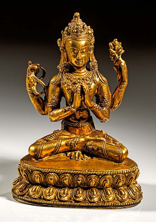 Sitzende Statue der Boddhisattva ... 