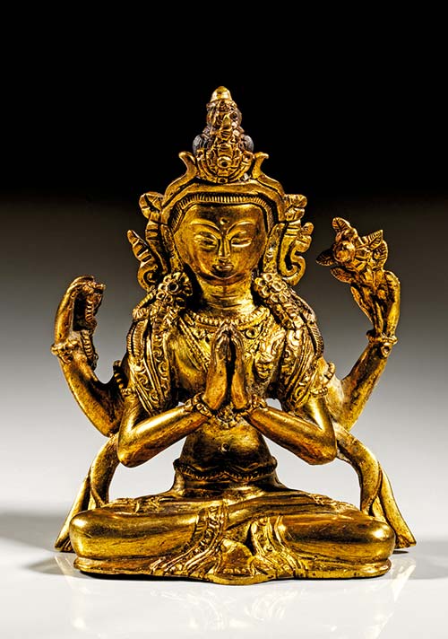 Sitzende Statue der Boddhisattva ... 