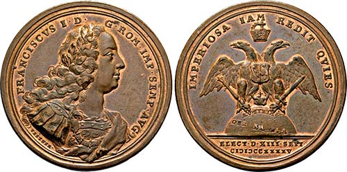 Bronzemedaille 1745 (Stempel von ... 