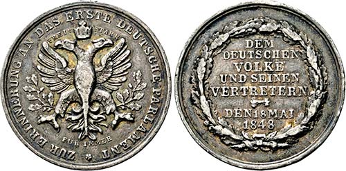 Medaille 1848 (unsigniert) auf das ... 