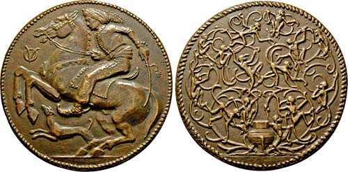 Große Bronzegußmedaille o.J. (um ... 