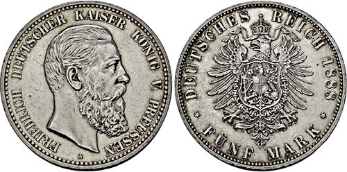 Friedrich III. 1888-1888, Berlin.5 ... 
