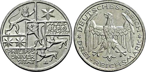 Berlin.3 Reichsmark 1927 A (400 ... 