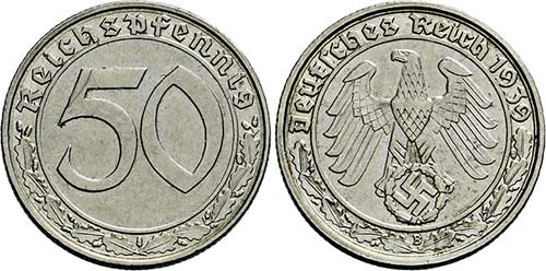 DRITTES REICH   - 50 Reichspfennig ... 