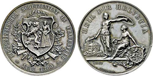 SCHWEIZ   - Medaille 1890 (Stempel ... 