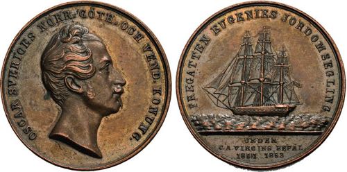 Oskar I. 1844-1859, Bronzemedaille ... 