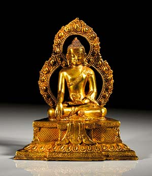 Sitzende Statue des Buddha Sakyamuni. ... 