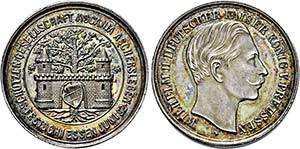 ASCHERSLEBEN, STADT   Medaille 1889 ... 