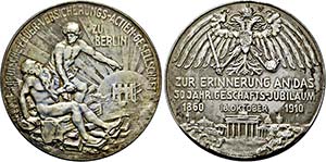 BERLIN, STADT   Versilberte AE-Medaille 1910 ... 