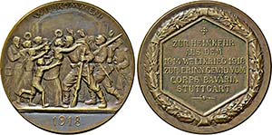 STUTTGART, STADT   Bronzemedaille 1918 ... 