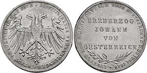 FRANKFURT, FREIE REICHSSTADT   2 Gulden 1848 ... 