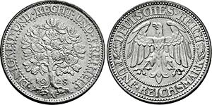 Berlin.5 Reichsmark 1928 A und 1930 A. Vs. ... 