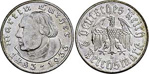 München und Stuttgart.2 Reichsmark 1933 D ... 