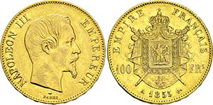 Napoléon III. 1852-1870, Paris.100 Francs ... 