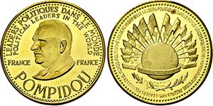 V. République., Goldmedaille o.J. (900 ... 