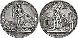 George II. 1727-1760, Lotterie-Medaille 1736 ... 