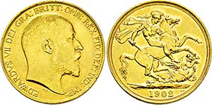 Edward VII. 1901-1910, London.2 Pounds 1902 ... 