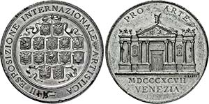ITALIEN-VENEZIA, COMUNE   Zinnmedaille 1897 ... 
