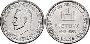 1. Republik. 1918-1940, 10 Litu 1936 ... 