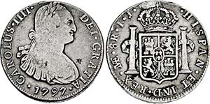 Carlos IV. 1788-1808, Lima.8 Reales 1797 ... 