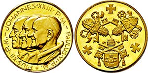 Paul VI. Montini. 1963-1978, Goldmedaille ... 