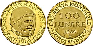 Goldmedaille 1969 (900 fein; Mzz. M) zu 100 ... 