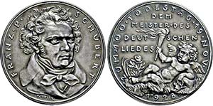Medaille 1928 . {\b 100. Todestag von Franz ... 