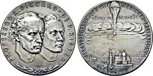 Medaille 1931 . {\b Prof. Piccard und Dr. ... 