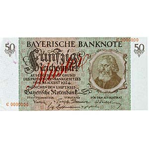 DEUTSCHLAND, BAYERN   100 Reichsmark o.J. 1. ... 