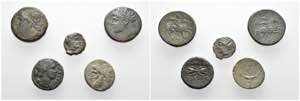 LOTS  Syrakus:Bronzemünzen. Agathokles und ... 