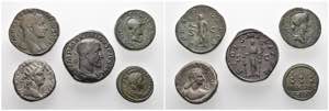 LOTS  Verschiedene antike Münzen:AE-25 aus ... 
