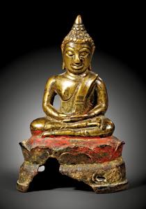 Sitzende Statue des Buddha Amitabha. ... 