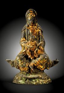 Sitzende Statue der Boddhisattva Guan Yin ... 