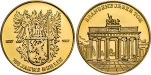 BERLIN, STADT   Goldmedaille 1987 (900 fein) ... 