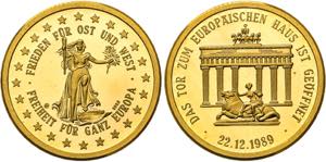 BERLIN, STADT   Goldmedaille 1989 (999 fein) ... 
